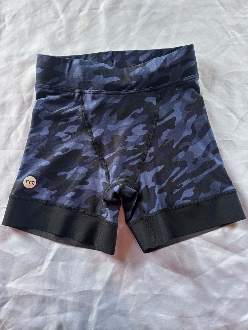 TYR Blue Camo Athletic Swim Jammer Size 26